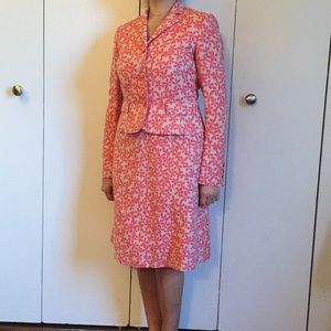 J. Crew Pink Flower Dress Suit